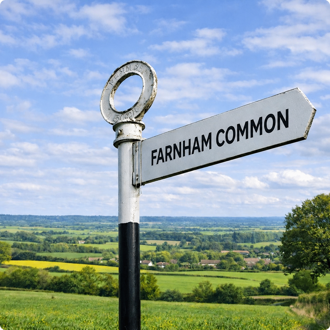 Farnham Common landscape sign